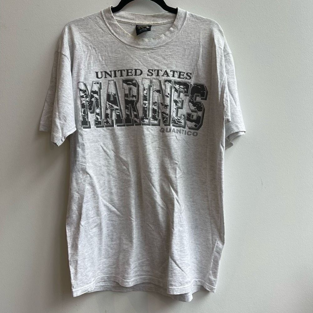 Soffe's Choice Men's United Stated Marines Quantico T-Shirt Grahic Gray Large
